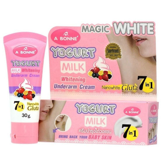 A BONNE Underarm Cream Yogurt Milk 7 in 1 30g product box packaging front view