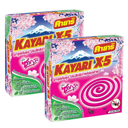 Kayari X5 Mosquito Coil Sakura scent herbal mosquito repellent coil box packaging