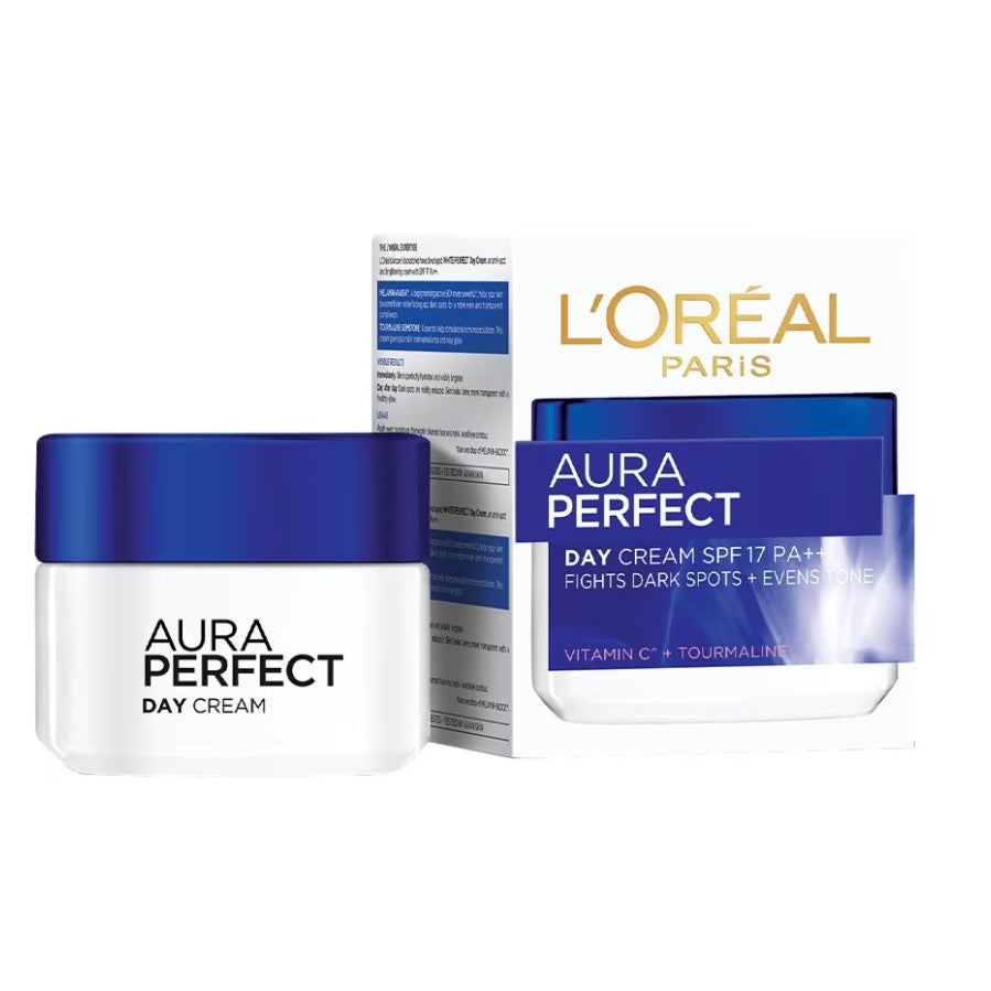 L'Oréal Paris Aura Perfect Day Cream SPF17 PA++ 50ml with packaging box