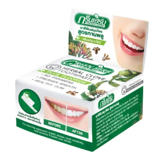 Green Herb Herbal Clove Toothpaste 25g natural whitening toothpaste