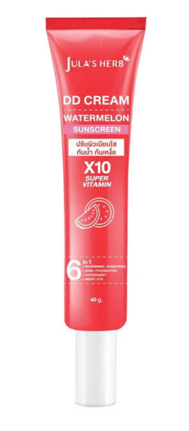Single tube of Jula Herb DD Cream Watermelon standing upright on a plain background