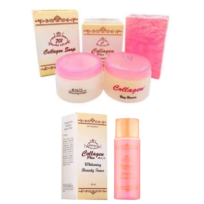 Collagen Plus Skincare Set full package with day cream night cream soap and toner
