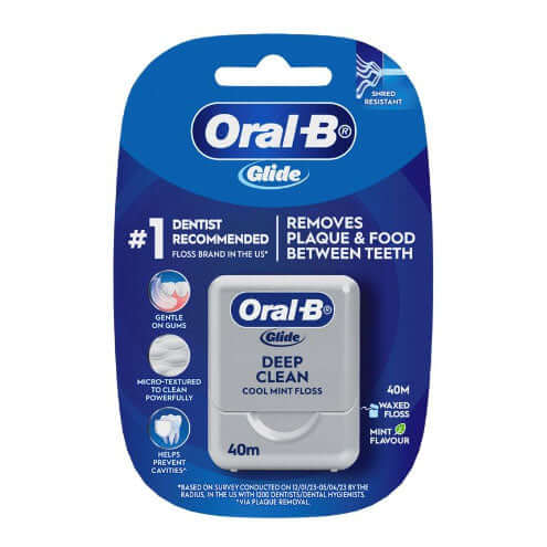 Oral-B Glide Floss compact case cool mint front view product