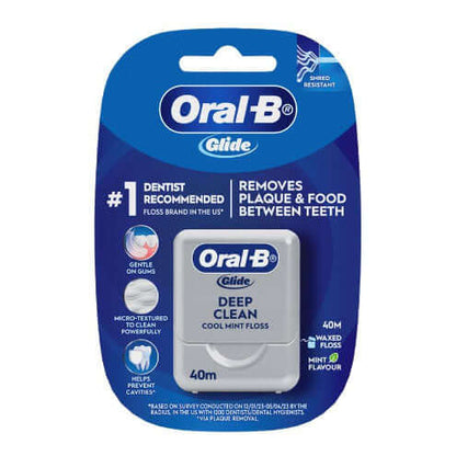Oral-B Glide Floss compact case cool mint front view product