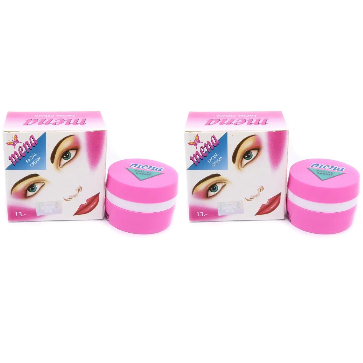 2 x Mena Facial Whitening Cream for Acne Dark Spots and Youthful Skin