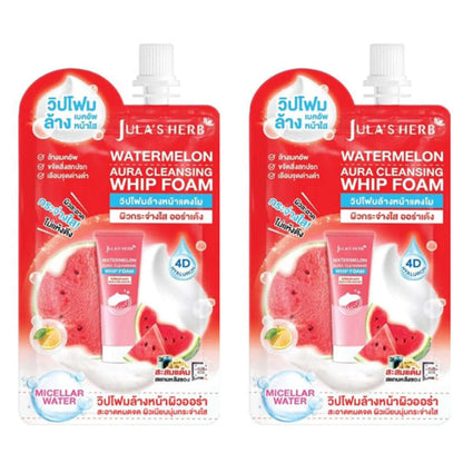 Jula's Herb Watermelon Whip Foam Cleansing 40g x2 Aura Brightening Pack