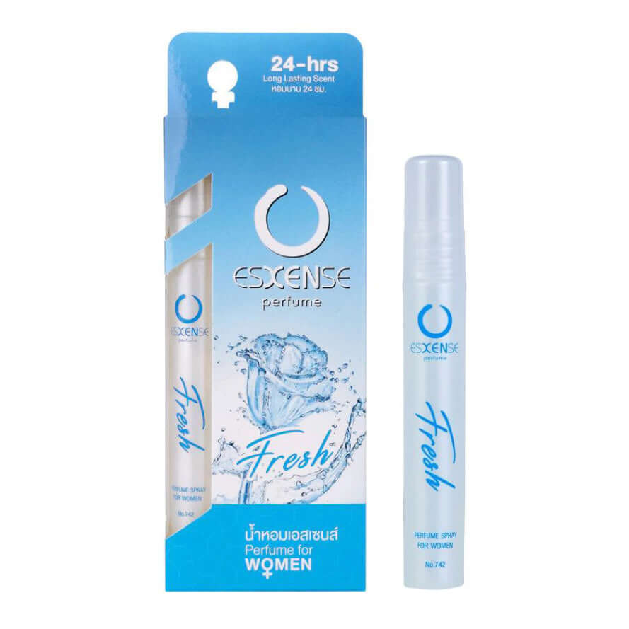Esxense Fresh Women Perfume roll-on 9ml shown in full packaging with fresh blue design.