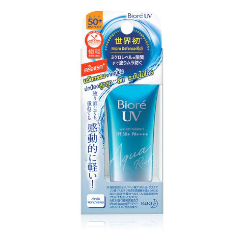 Biore UV Aqua Rich Watery Essence Sunscreen SPF50+ PA+++ 15g on white background