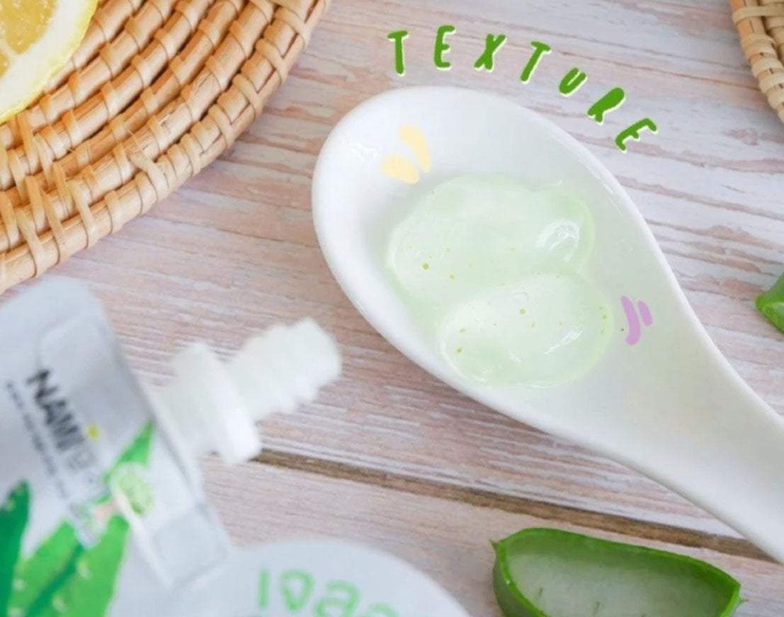 NAMI Aloe Lemon Gel texture smooth lightweight gel close up