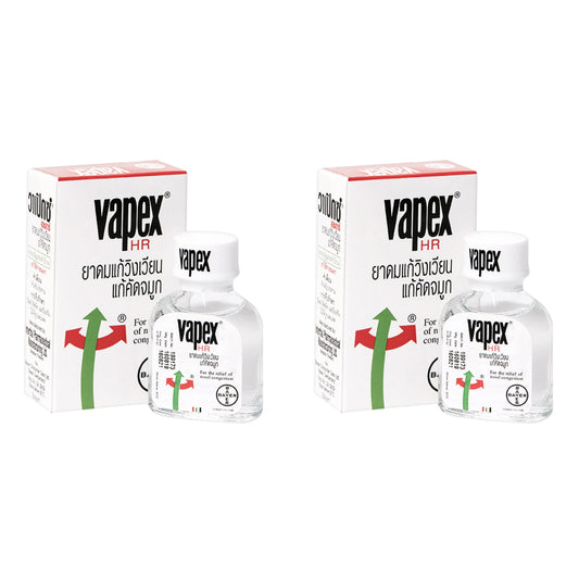 Vapex HR Inhaler Relief Nasal Congestion Headache Cold Twin Pack 5ml Bottles