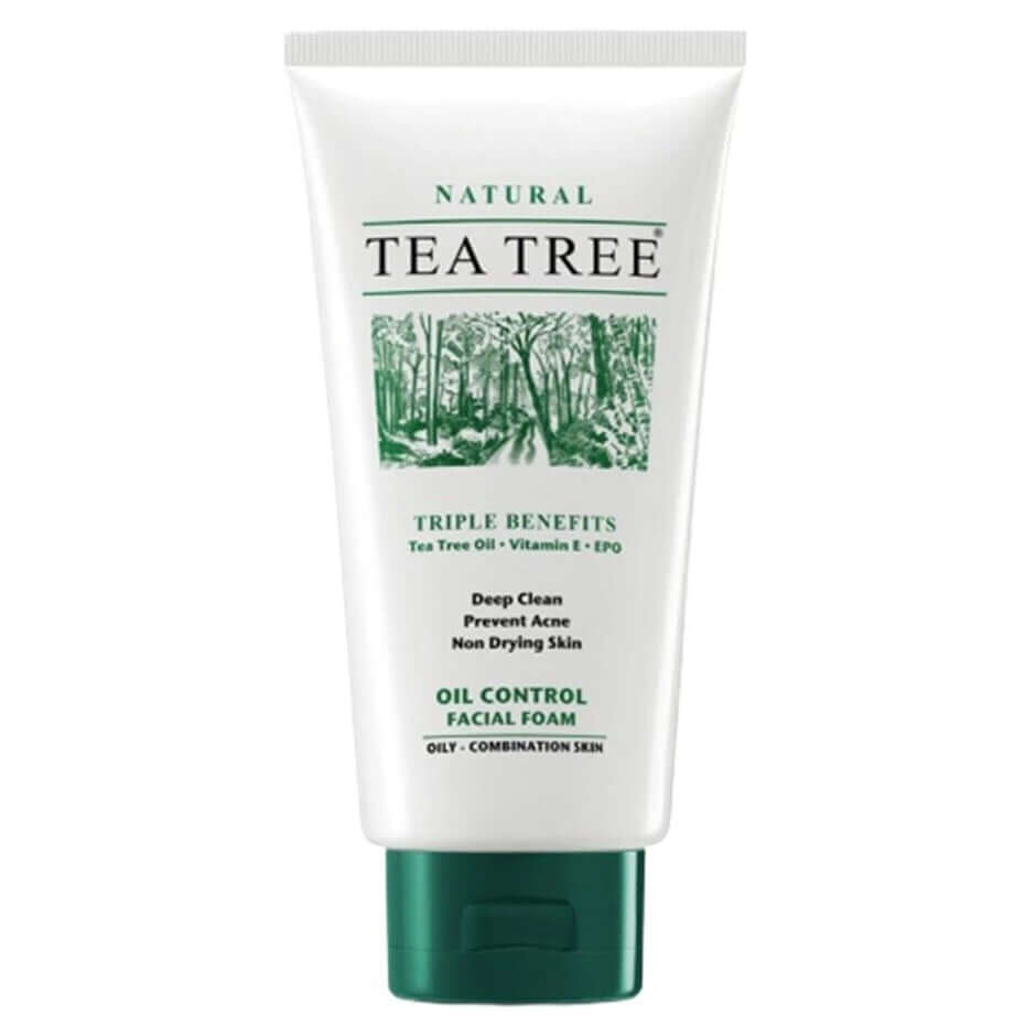 Tea Tree Facial Foam Natural Oil Control Acne Cleanser 140ml Front Package