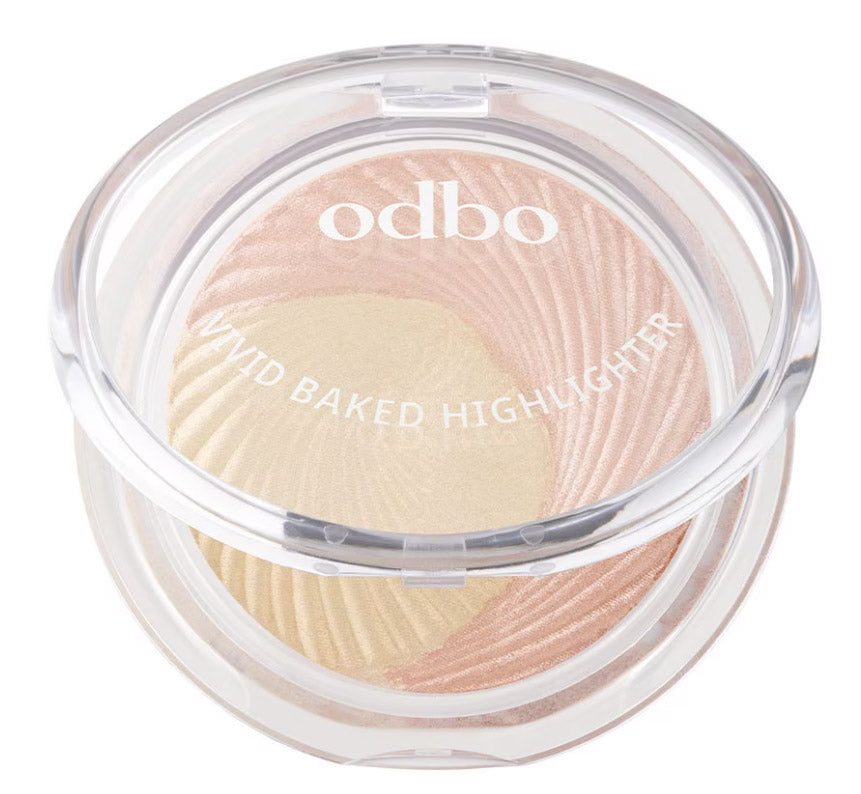 Odbo Vivid Baked Highlighter 7.5g Golden Wink Packaging Top View