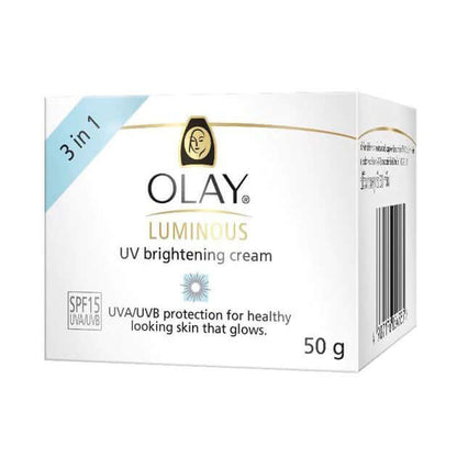 Olay Luminous Cream box packaging front view 50g SPF15 UV cream