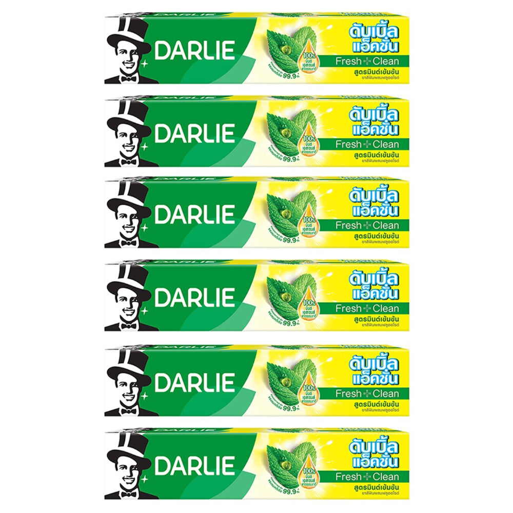 Darlie Double Action Toothpaste mint flavor pack set on white background