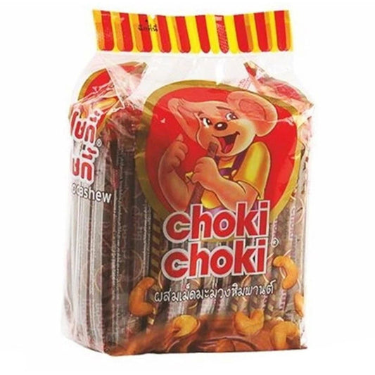 Bag of Choki Choki Chocolate Cashew Paste mini-stick snacks pack of 100
