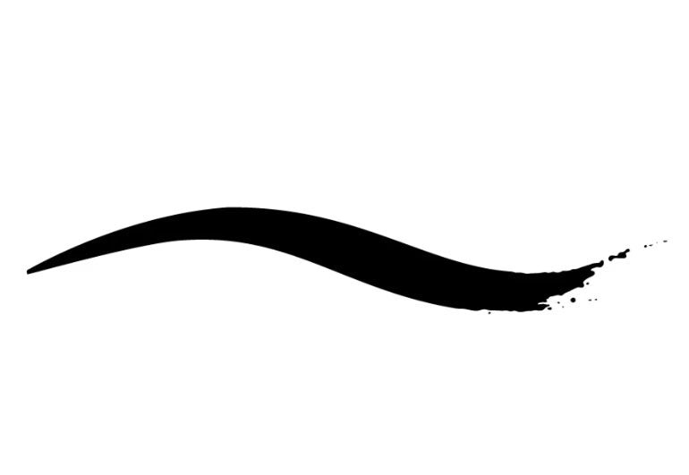 Swatch of Lifeford Hi Precise Eye Pen black eyeliner showcasing smooth, precise application for dramatic eye looks.