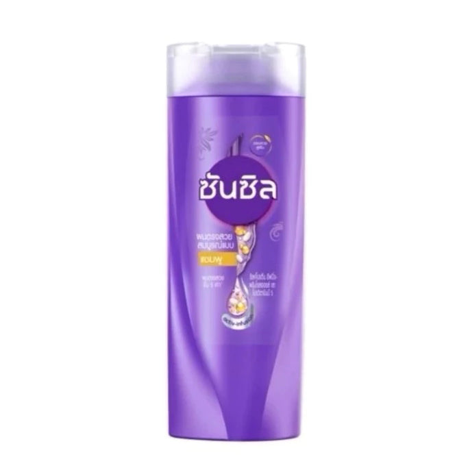 Sunsilk Perfect Straight Shampoo front bottle product photo in purple packaging