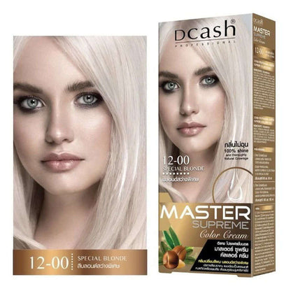 Dcash Master Supreme Hair color cream 12-00 special blonde box front model image