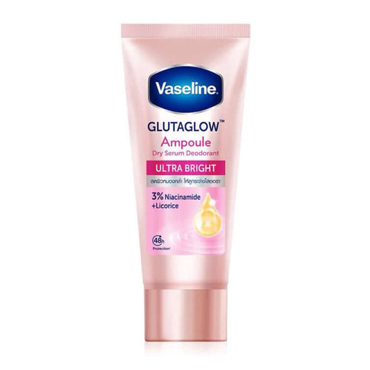 Vaseline Dry Serum Deodorant GlutaGlow Ampoule Ultra Bright Vitamin B3 45ml Front View