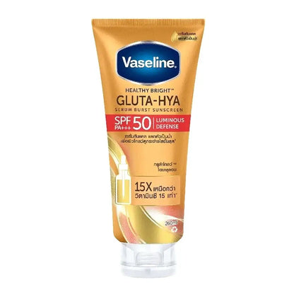 Vaseline Gluta Hya Sunscreen SPF50 PA+++ Luminous Defense 150ml front packaging