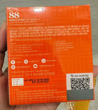 Ver.88 Bounce Up Pact back box packaging with ingredients and product details