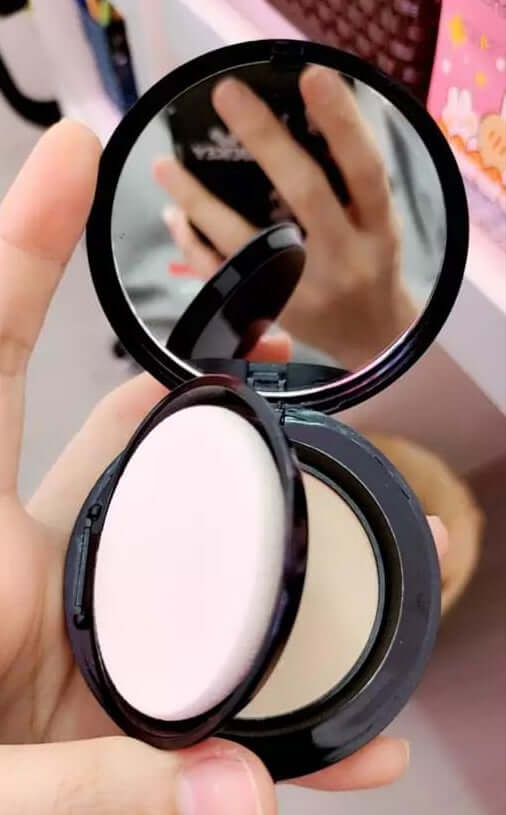 Ver.88 Bounce Up Pact open compact showing pressed face powder, mirror, and sponge puff
