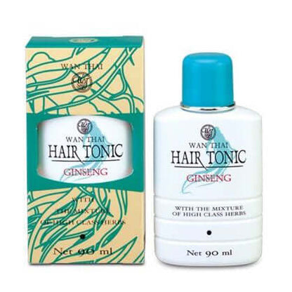 Wanthai Ginseng Hair Tonic 90ml with box and bottle Thai herbal scalp care