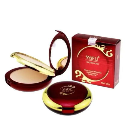 Yafu Two Way Cake compact powder set with product packaging box