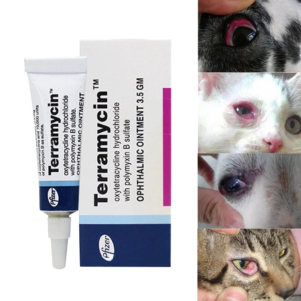 TERRAMYCIN 3.5 Gm Eye Care Ointment For Cat Cattle Dog Horse Infection Eye Drop