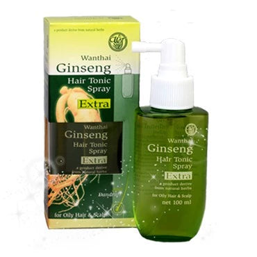 Wanthai Ginseng Hair Tonic bottle and box isolated product display