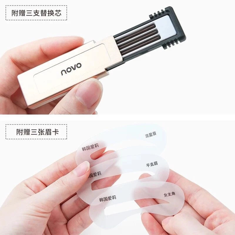 Novo Fashion Brow Pencil applying eyebrow with precision tip