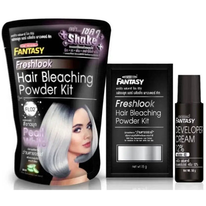 Carebeau Hair Bleaching Kit Freshlook Pearl White FL02 full set packaging