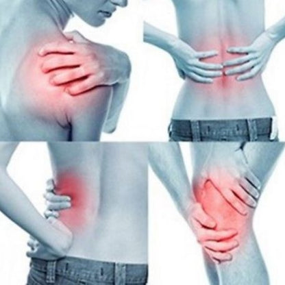 Counterpain Plus Analgesic Gel used on multiple joint areas including shoulders, elbows, and knees for targeted relief