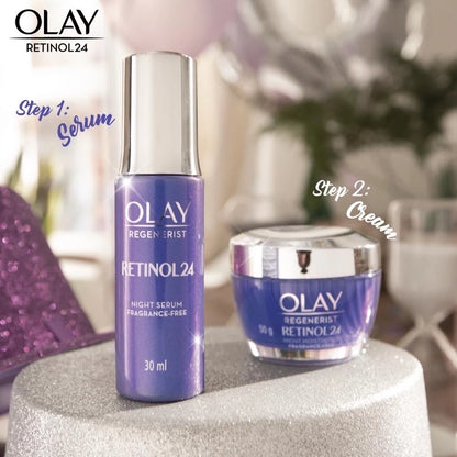 Olay Regenerist Retinol24 Night Moisturizer Fragrance Free Anti-Aging Cream 50g