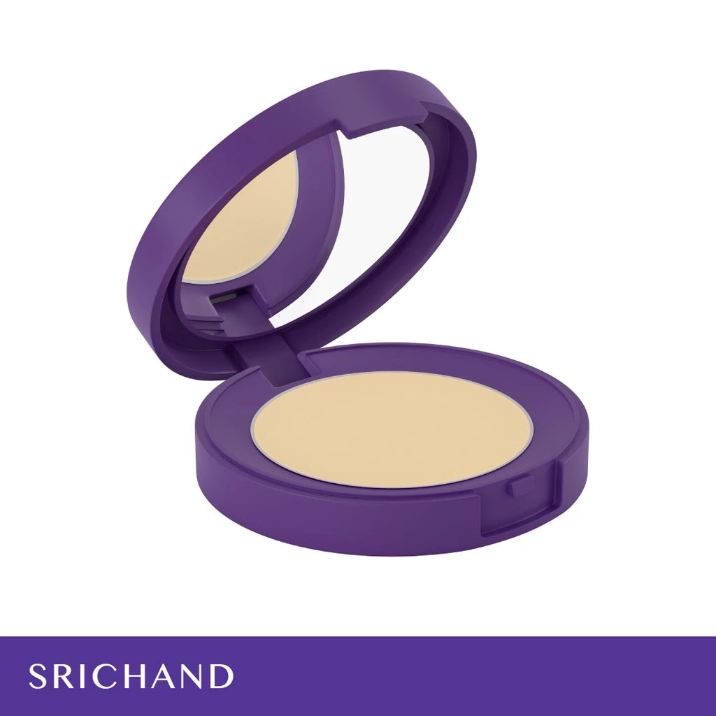 Srichand Translucent Powder compact 4.5g open case mirror and puff
