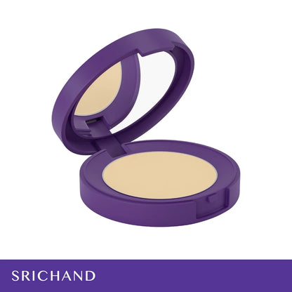 Srichand Translucent Powder compact 4.5g open case mirror and puff
