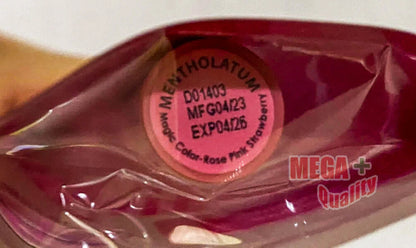 Close-up of the balm showing Crystal Pink label and stick texture