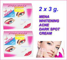 2 x MENA WHITENING CREAM ACNE FACIAL CREAM DARK SPOT LOOK YOUNGER FACE