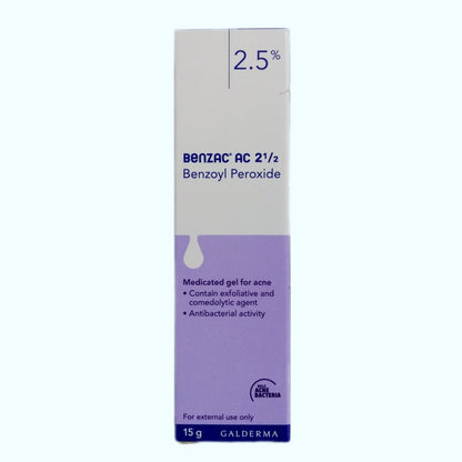 15g Benzac AC 2.5 Benzoyl Peroxide Water Gel Acne Treatment Face Care