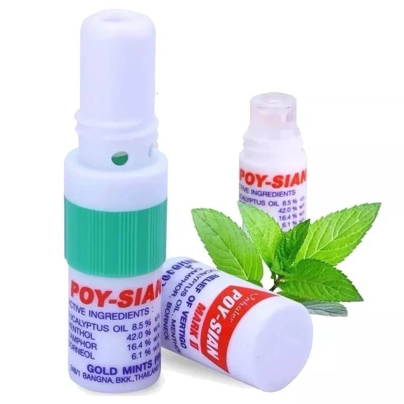 Poy Sian Inhaler Mark II with Essential Herbs and Menthol