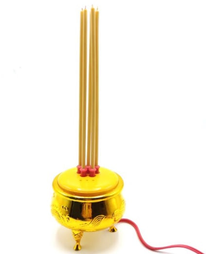 Thai Electric Incense Burner portable worship light accessory with incense sticks