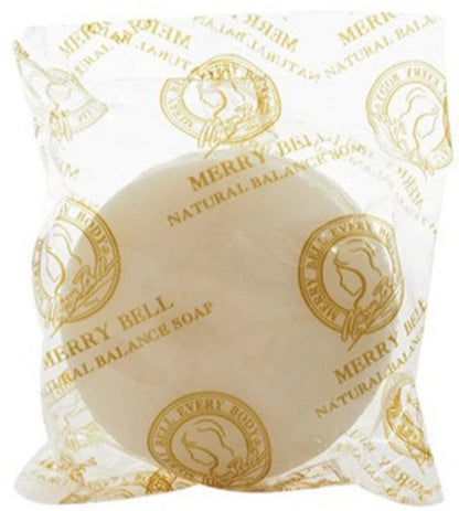 Madame Heng Merry Bell Herbal Soap 160g wrapped in packaging, ideal for acne treatment and dark spot reduction.