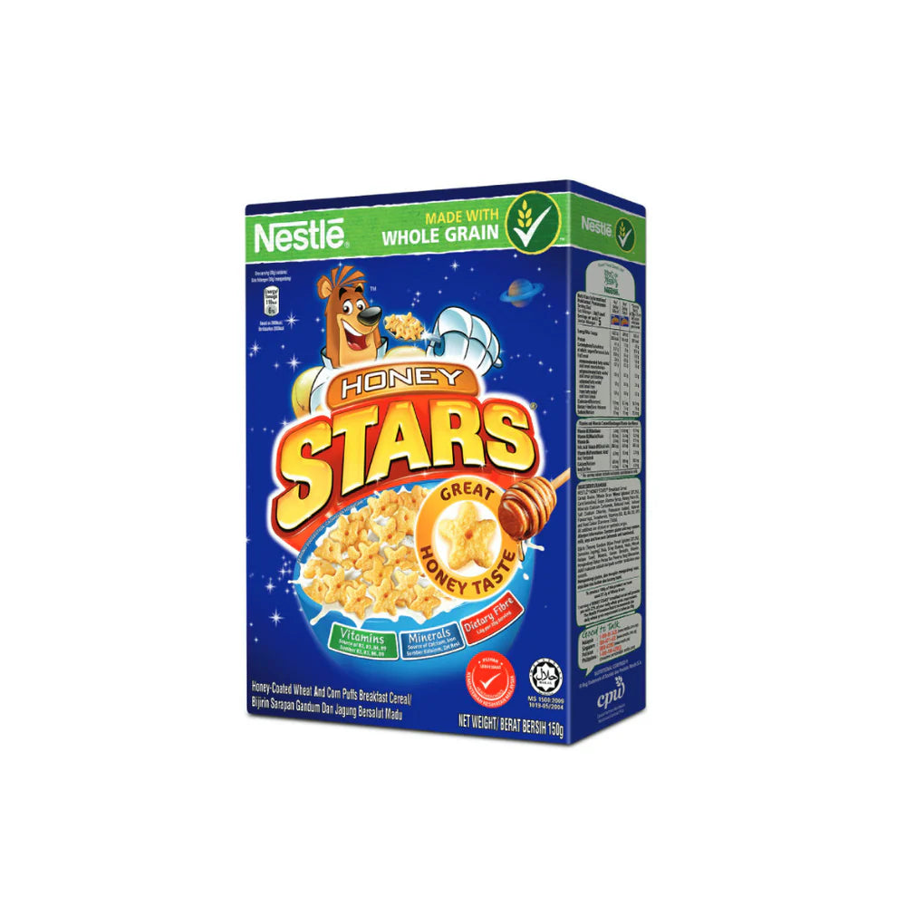 Nestle Honey Stars Cereal 150g box front view with star-shaped cereal design