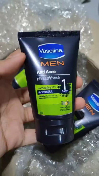 Vaseline Men Anti-Acne Facial Wash Oil Control Daily Cleanser 50g