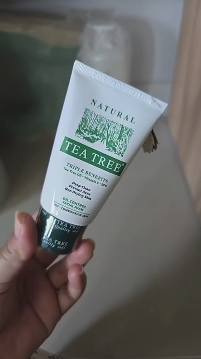 Tea Tree Natural Oil Control Facial Foam 35g Deep Cleansing Acne Care