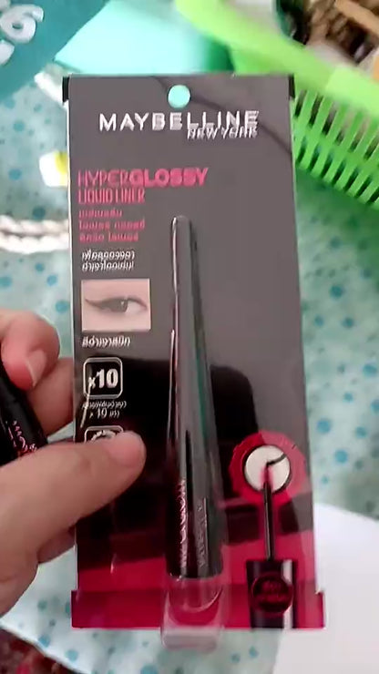 Maybelline Hyper Glossy Liquid Eyeliner Black Long Lasting Smooth Finish 24H