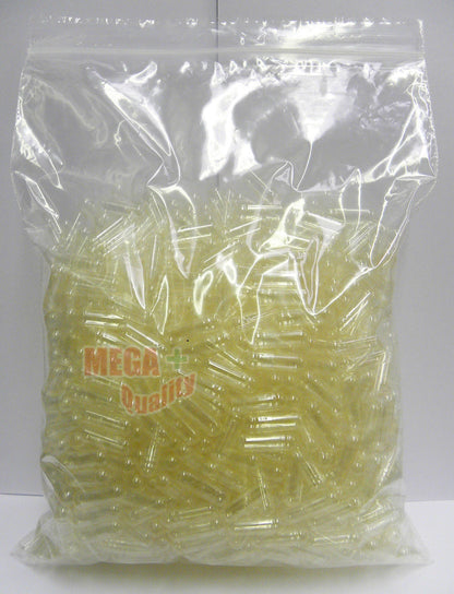 Empty Vegetarian Capsules Size 0 clear vegan non‑GMO rice powder filler