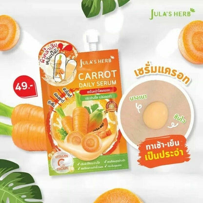 Jula's Herb Carrot Serum Daily Vitamin C Facial Serum Sachet and Tube
