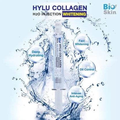 PWP Hylu Collagen Serum featured with water splash background highlighting deep hydration formula