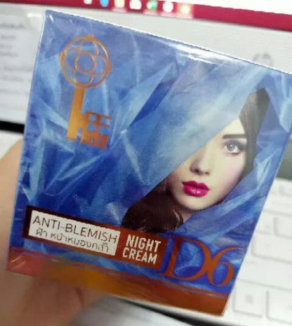 Be Like Anti Blemish Night Cream product box angled view with brand and night cream label